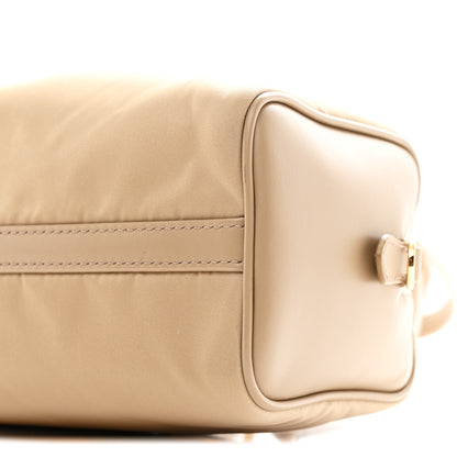 Prada Re-Nylon Vitello Medium Top Handle Bag With Padlock Cammeo 10 of 10