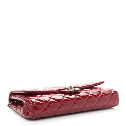 Chanel Patent Quilted Clutch With Chain Flap Red 5 of 11