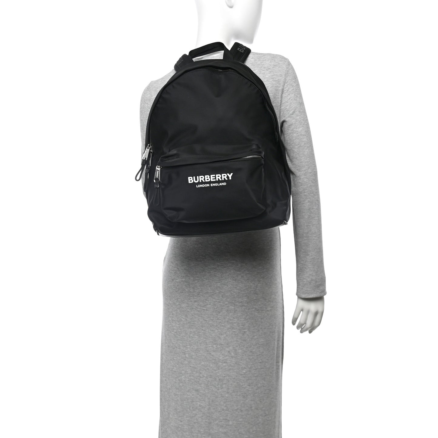 Nylon Logo Print Jett Backpack Black