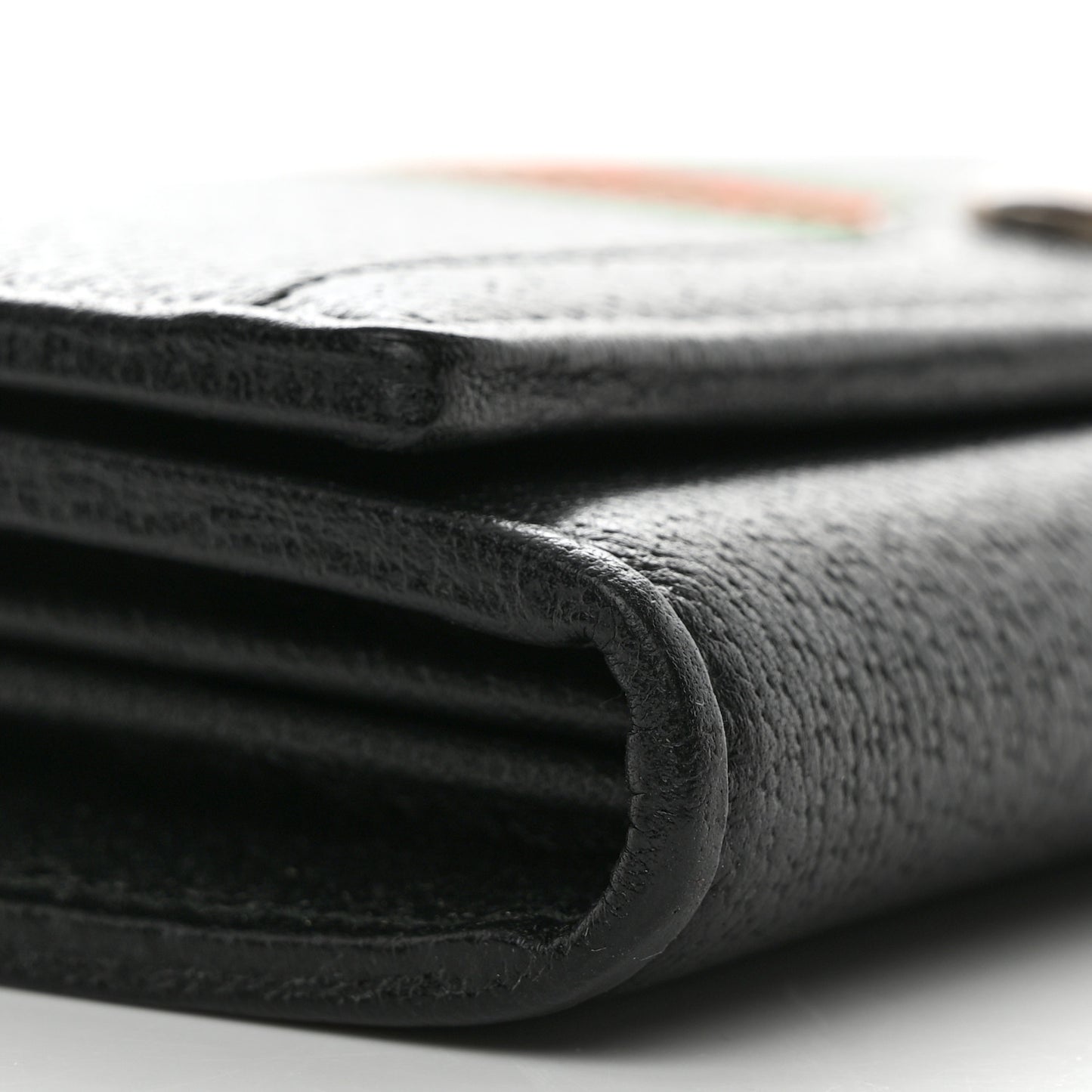 Calfskin Web Ophidia Wallet On Chain Black