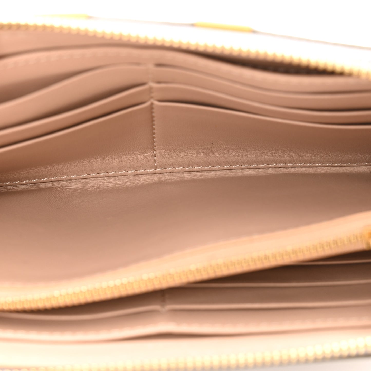 Calfskin Marcie Long Zip Around Wallet Cashmere Grey