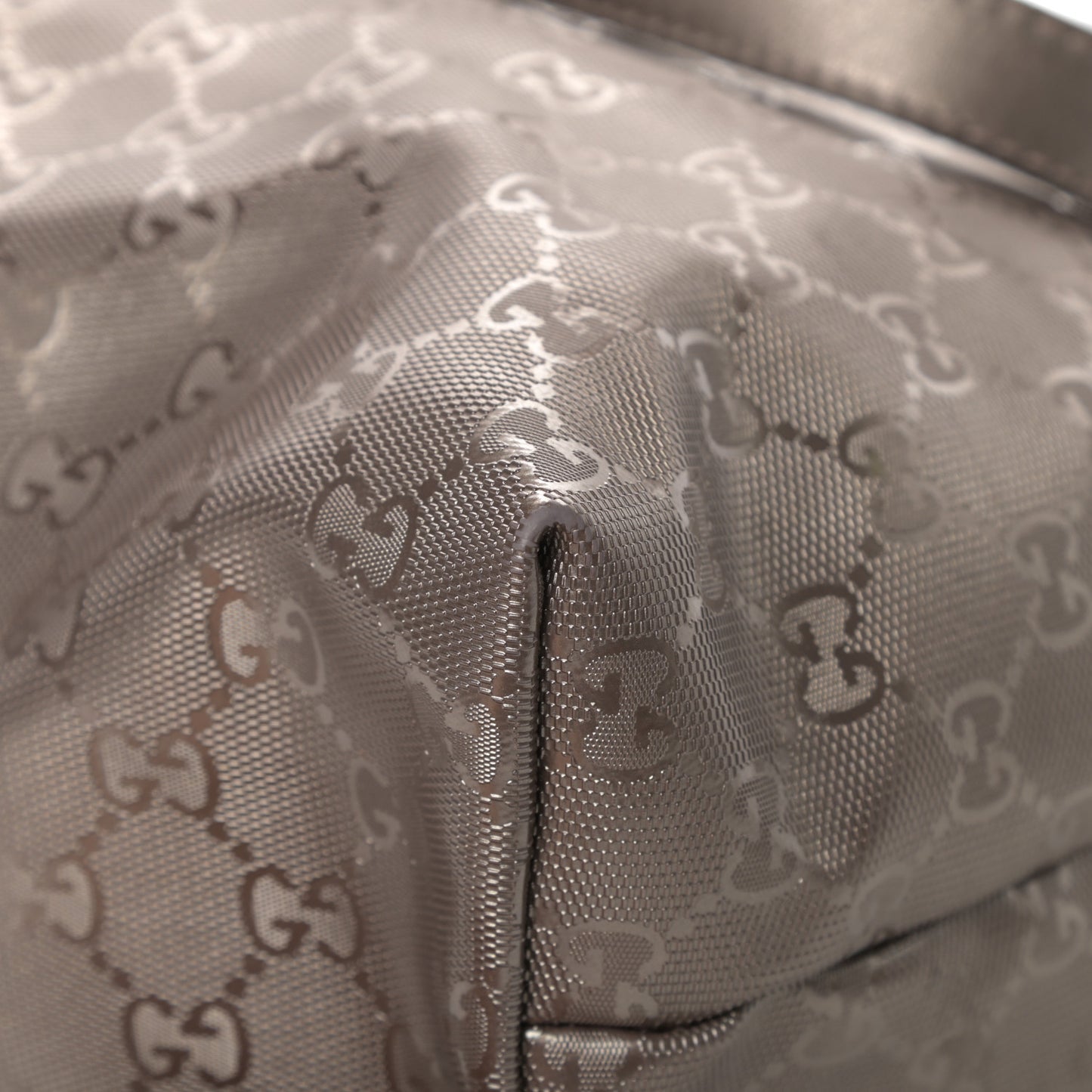 Imprime Monogram Medium Zippered Shopping Tote Pewter