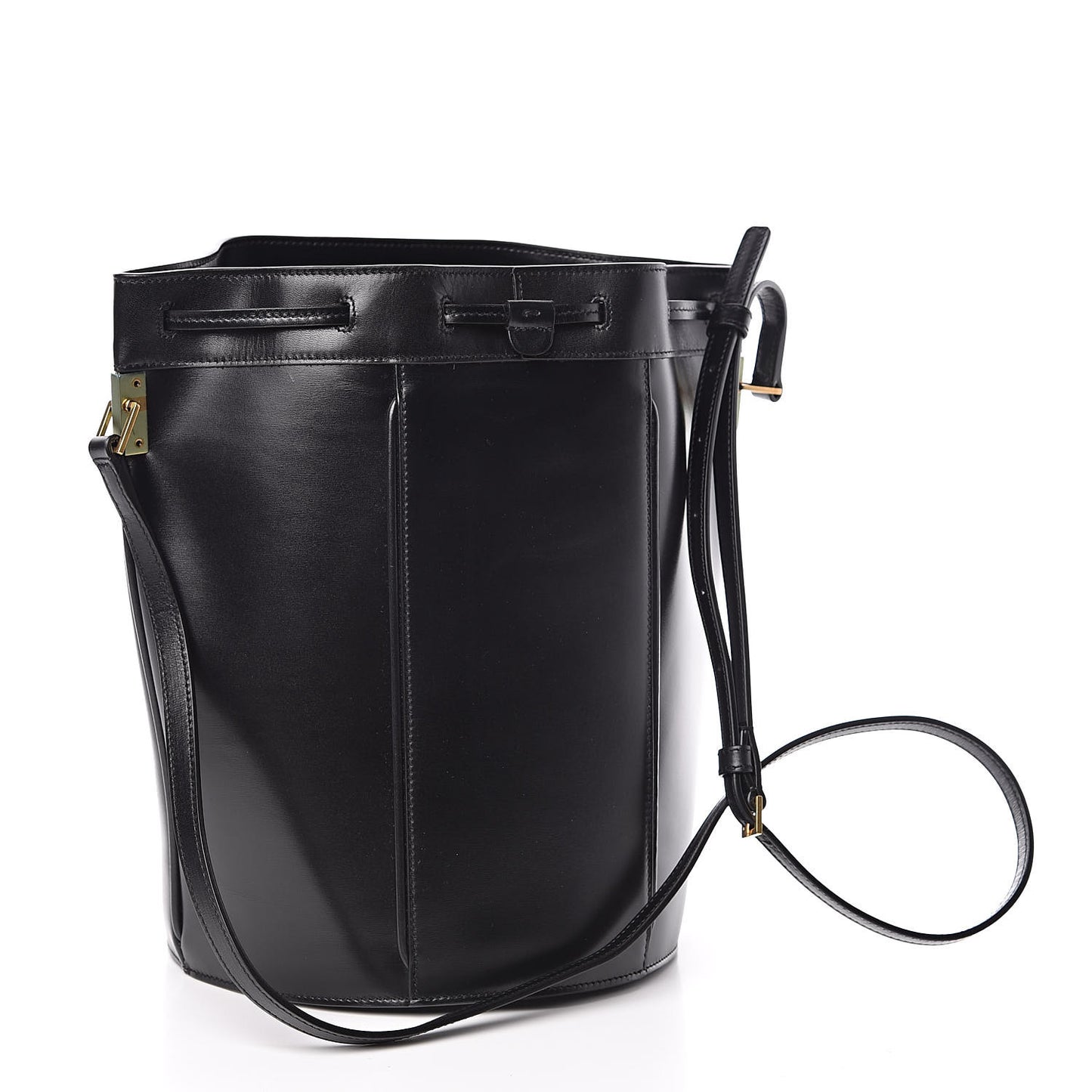 Smooth Calfskin Medium Talitha Bucket Bag Black
