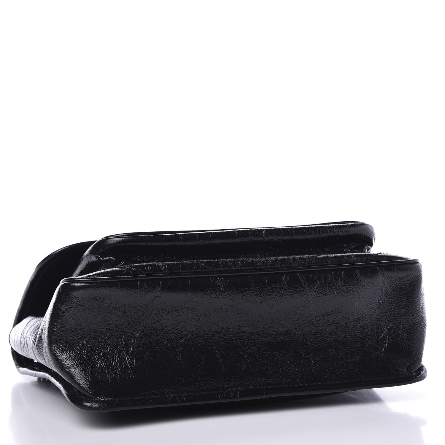 Saint Laurent Crinkled Calfskin Matelasse Monogram Medium Niki Chain Satchel Black 3 of 10