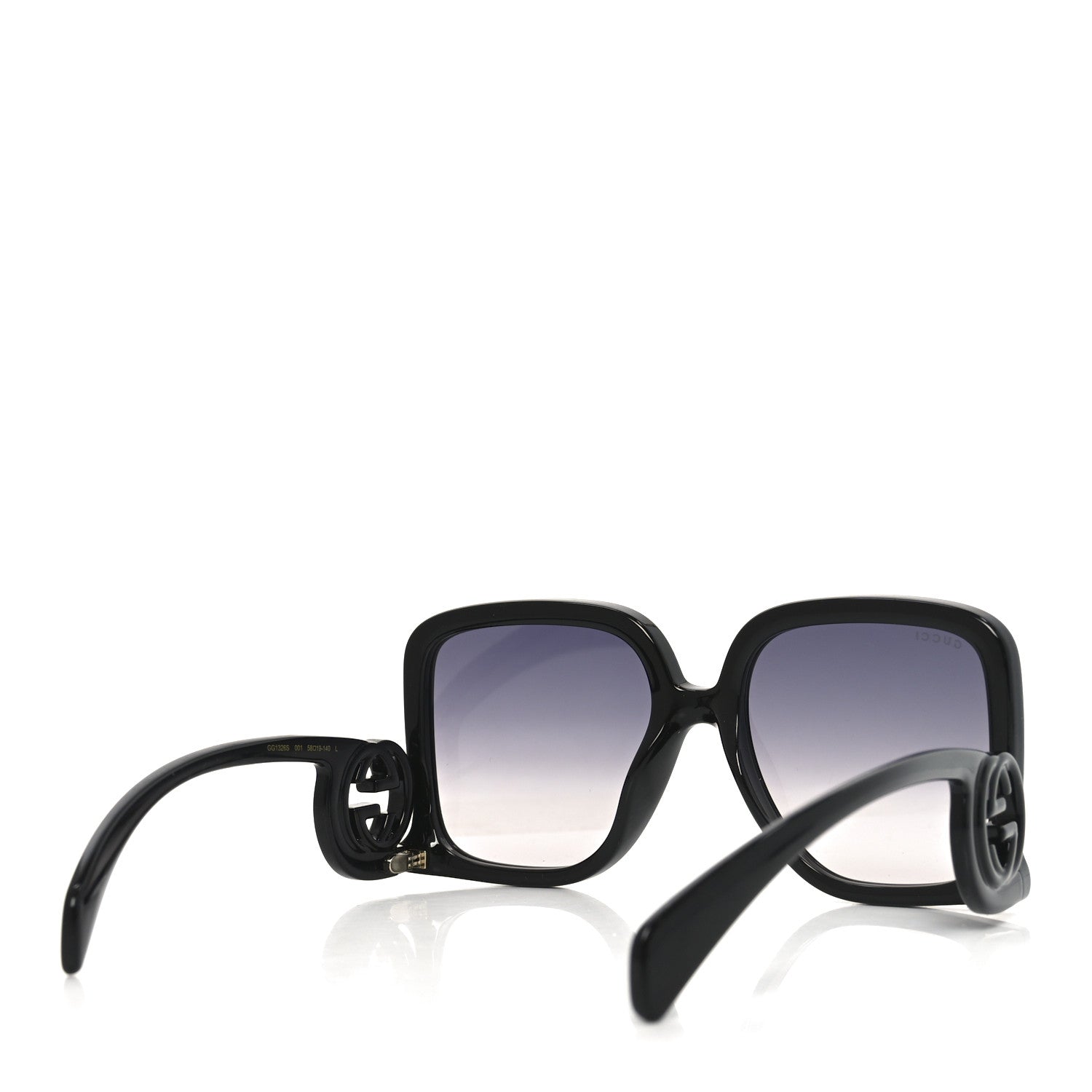 Gucci Acetate Rectangle Frame Sunglasses GG1326S Black 4 of 6
