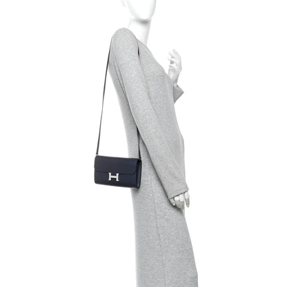 Hermes Evercolor Constance Wallet To Go Bleu Nuit 2 of 10