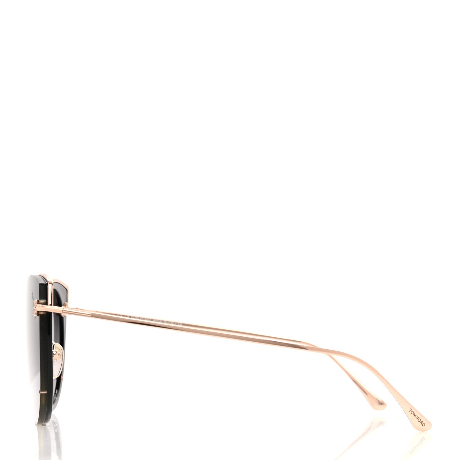 Tom Ford Acetate Metal Jess Cat Eye Sunglasses TF683 Black 3 of 7