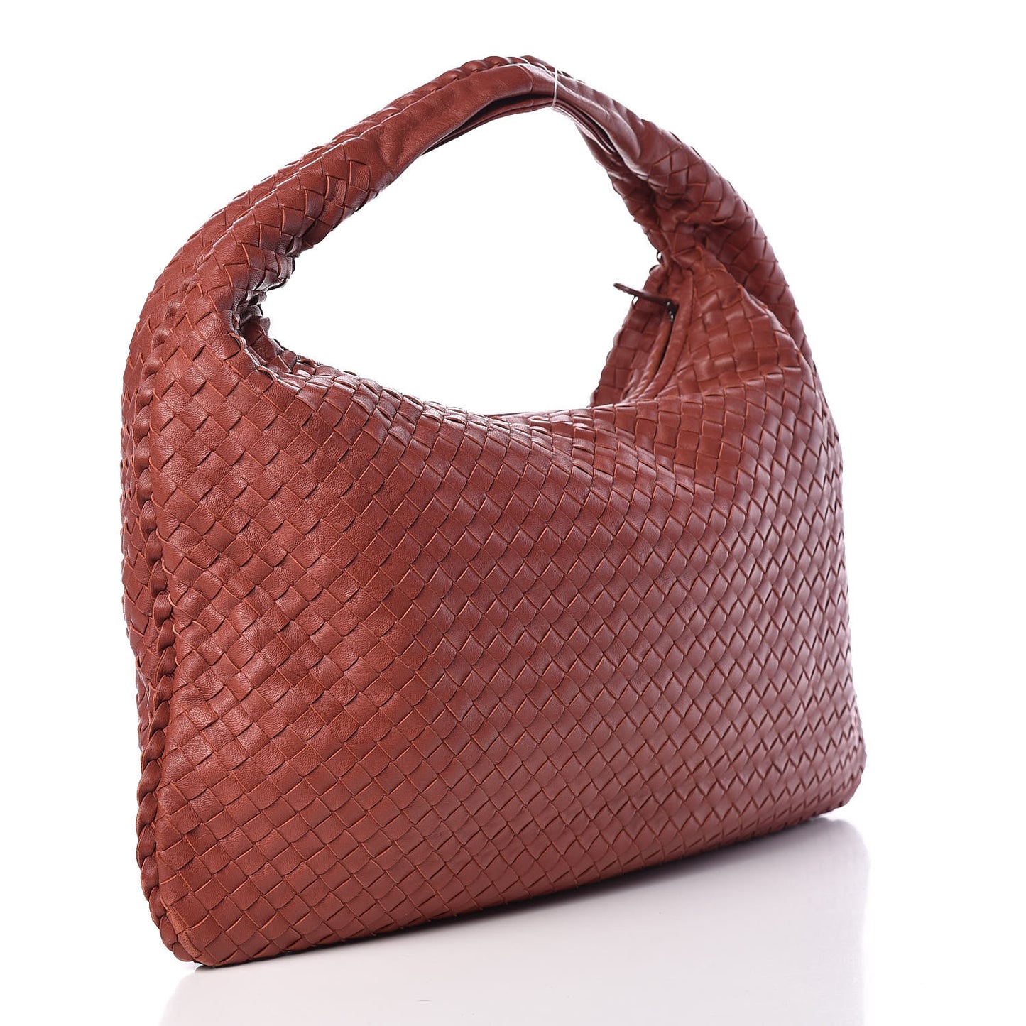 Nappa Intrecciato Large Veneta Hobo Brique