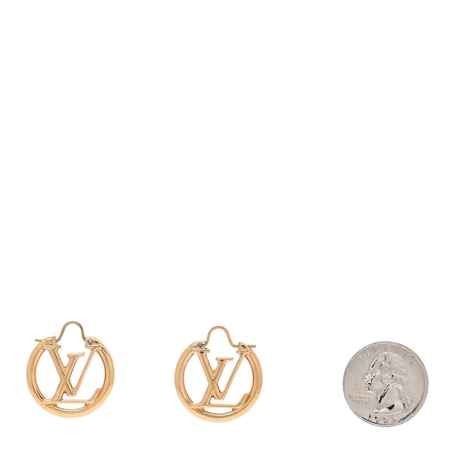 Metal Small Louise Hoop Earrings Gold