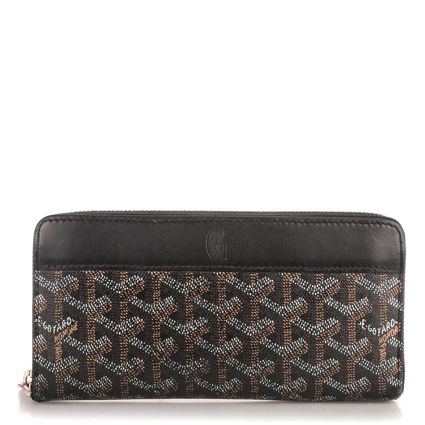 Goyardine Matignon Zip Around GM Wallet Black