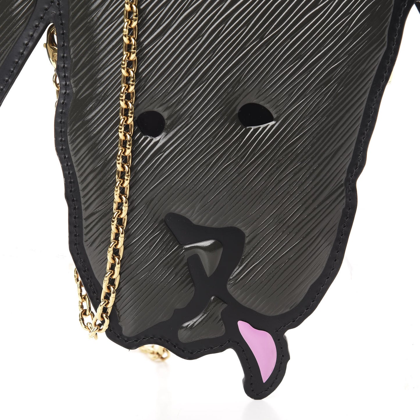 Epi Catogram Dog Face Clutch Black