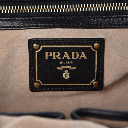 Prada Glace Calf Shoulder Bag Black 9 of 13