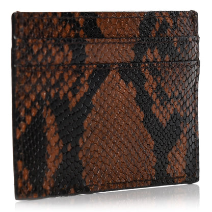 Jimmy Choo Calfskin Snake Printed Umika Card Holder Cuoio 3 of 9