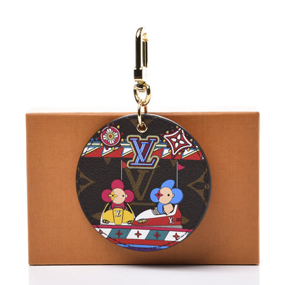Louis Vuitton Monogram 2020 Christmas Animation Bumper Cars Bag Charm Key Ring Coquelicot 4 of 4
