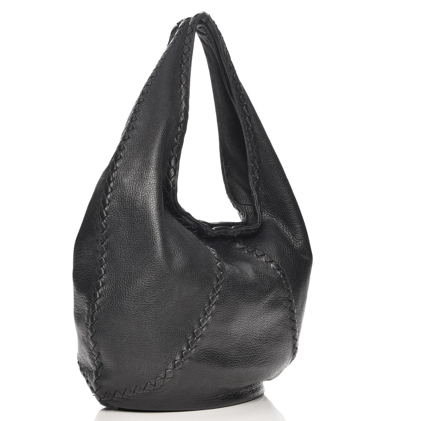 Cervo Deerskin Large Hobo Nero Black