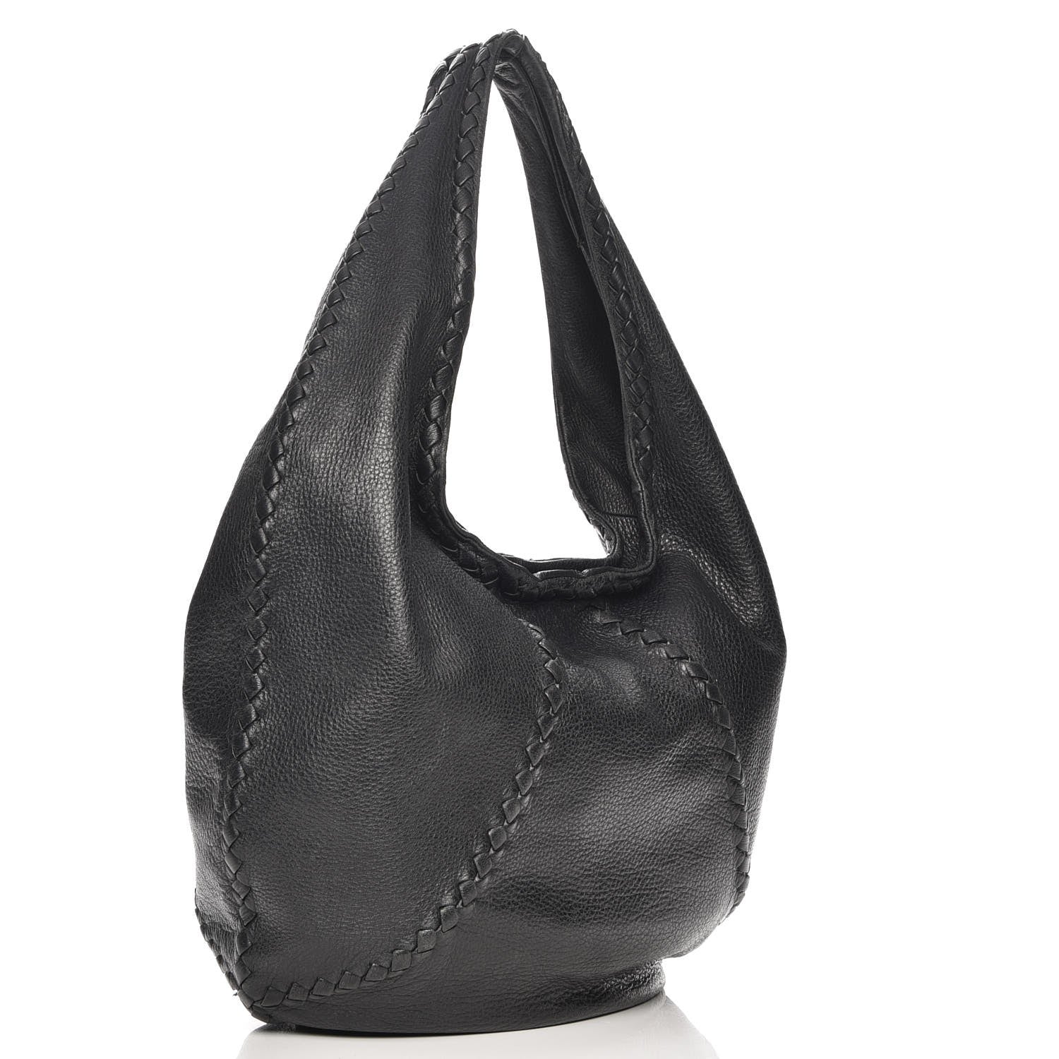 Bottega Veneta Cervo Deerskin Large Hobo Nero Black 3 of 7