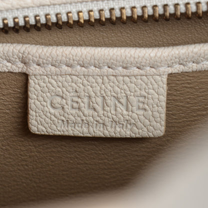 Celine Drummed Calfskin Nano Luggage White 7 of 9