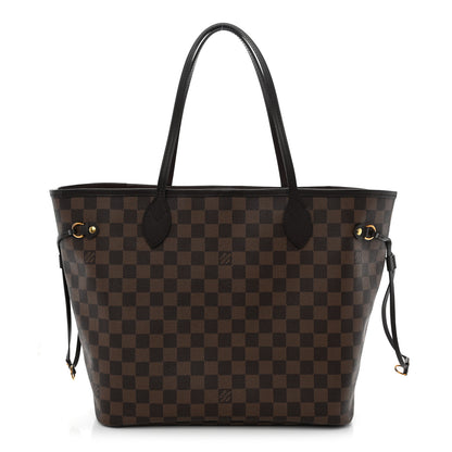 Louis Vuitton Damier Ebene Neo Neverfull MM Rose Ballerine 1 of 9