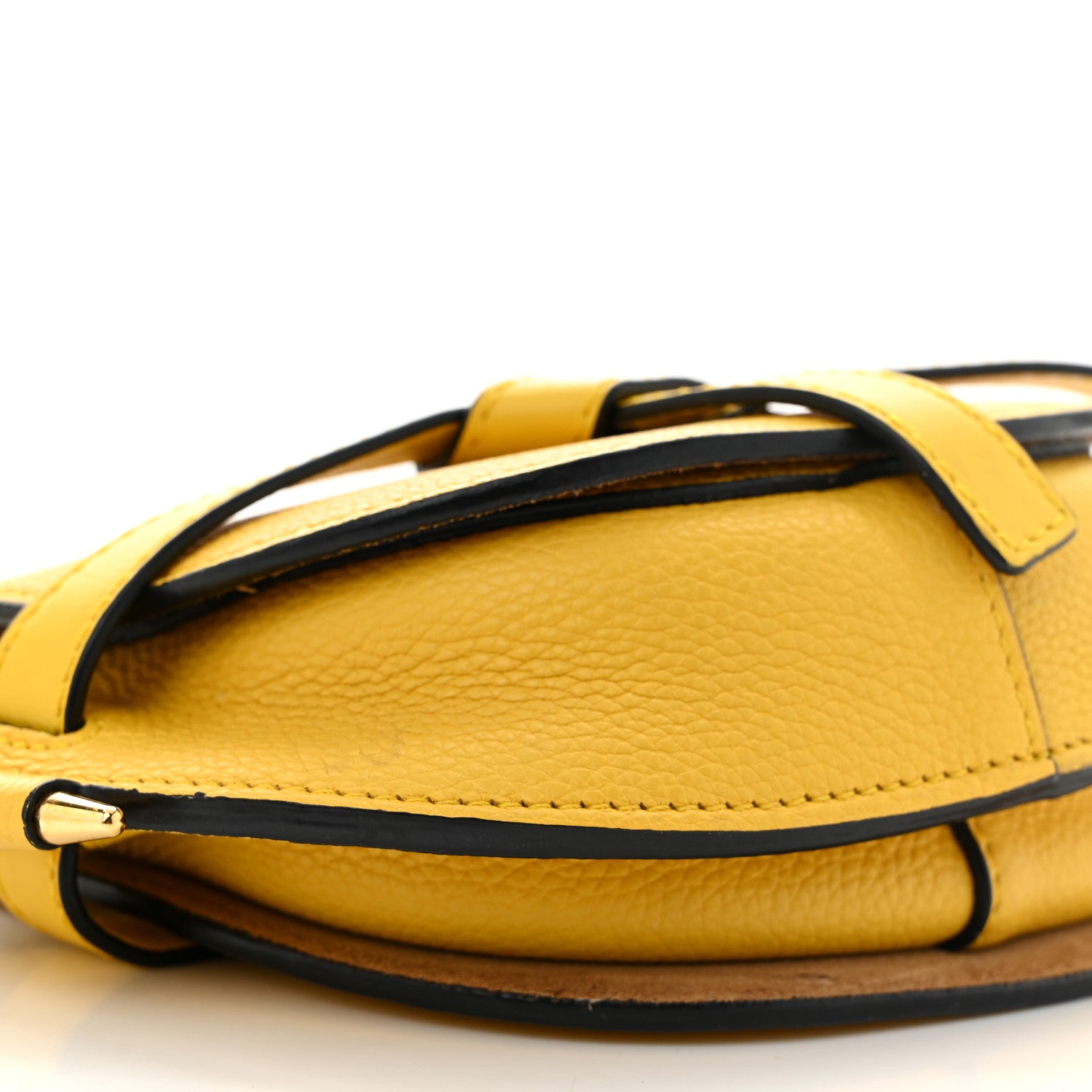 Loewe Grained Calfskin Mini Gate Crossbody Bag Yellow 9 of 11