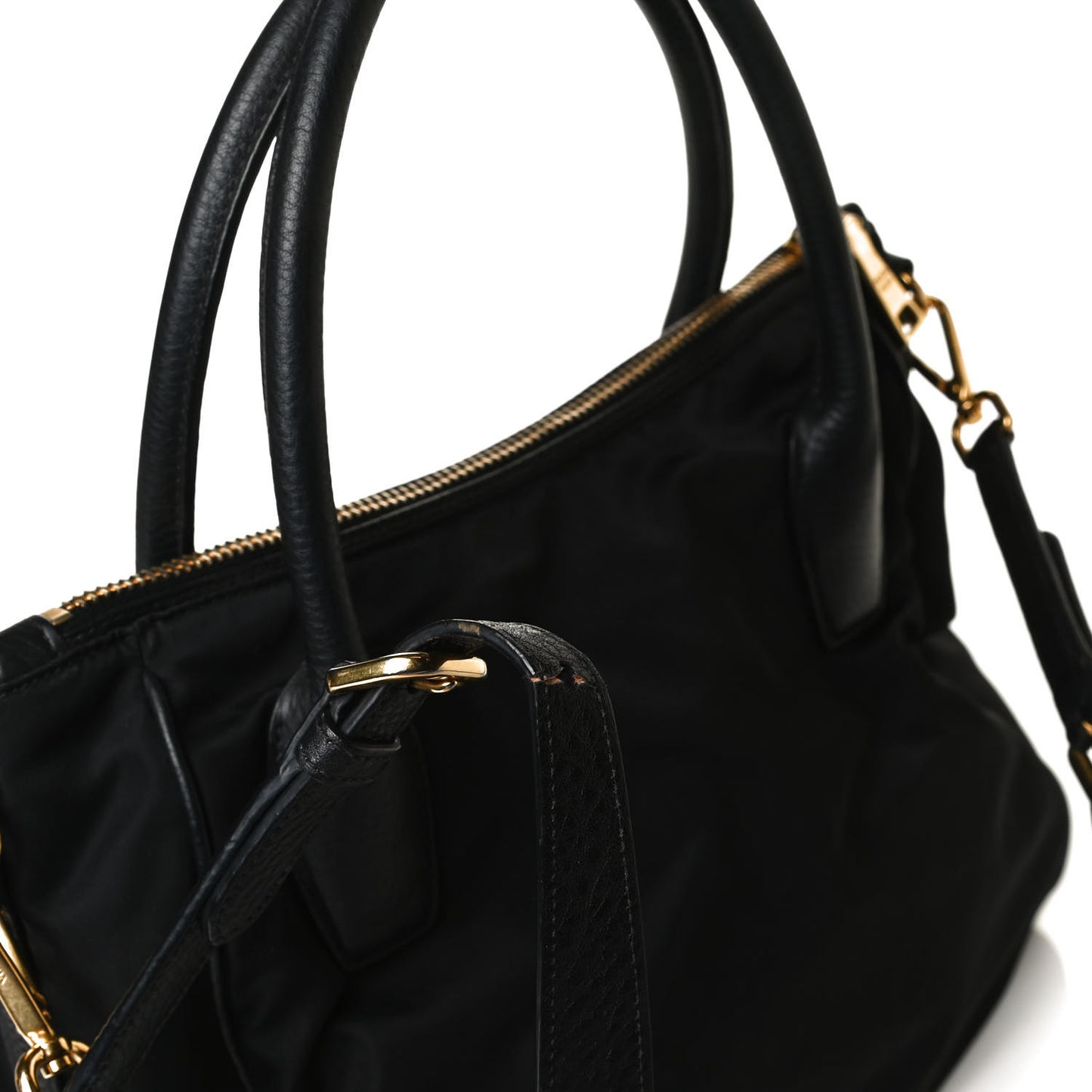 Tessuto Nylon Cervo Shoulder Bag Black