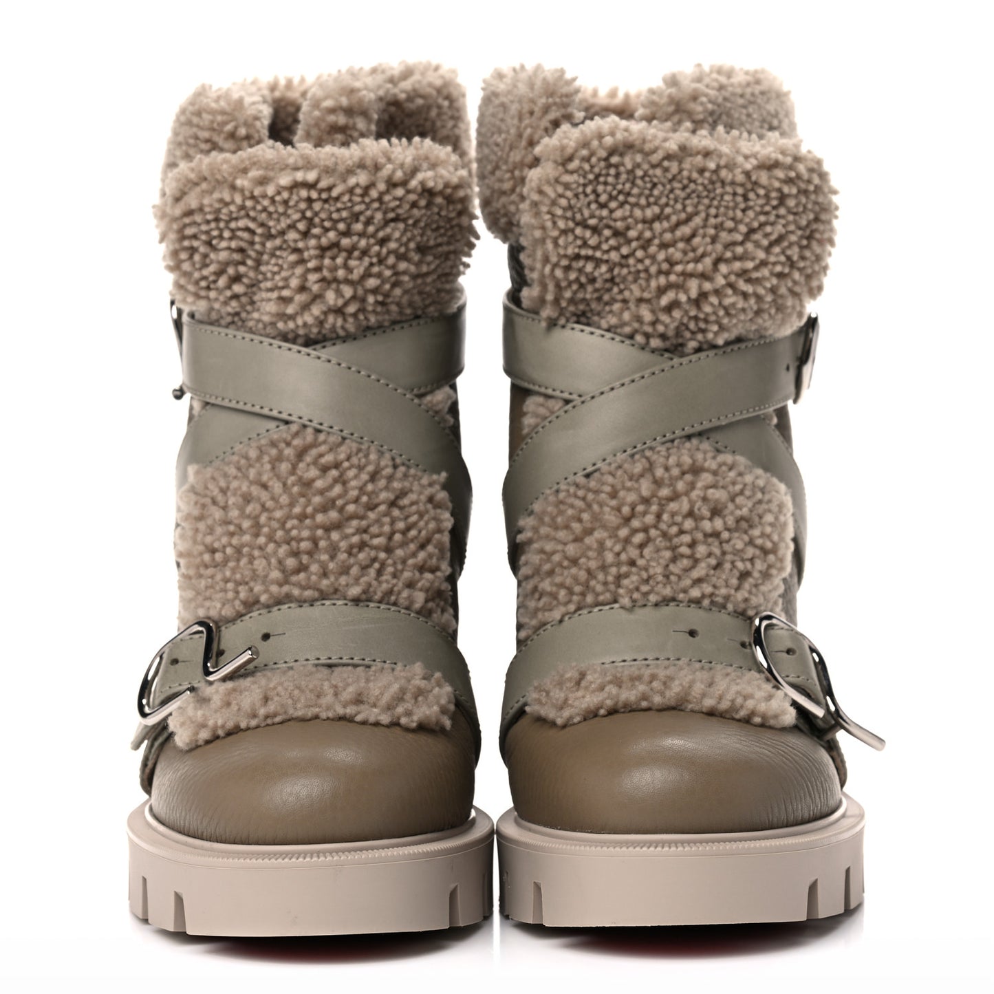 Calfskin Shearling Pole Chic 70 Booties 38 Champignon