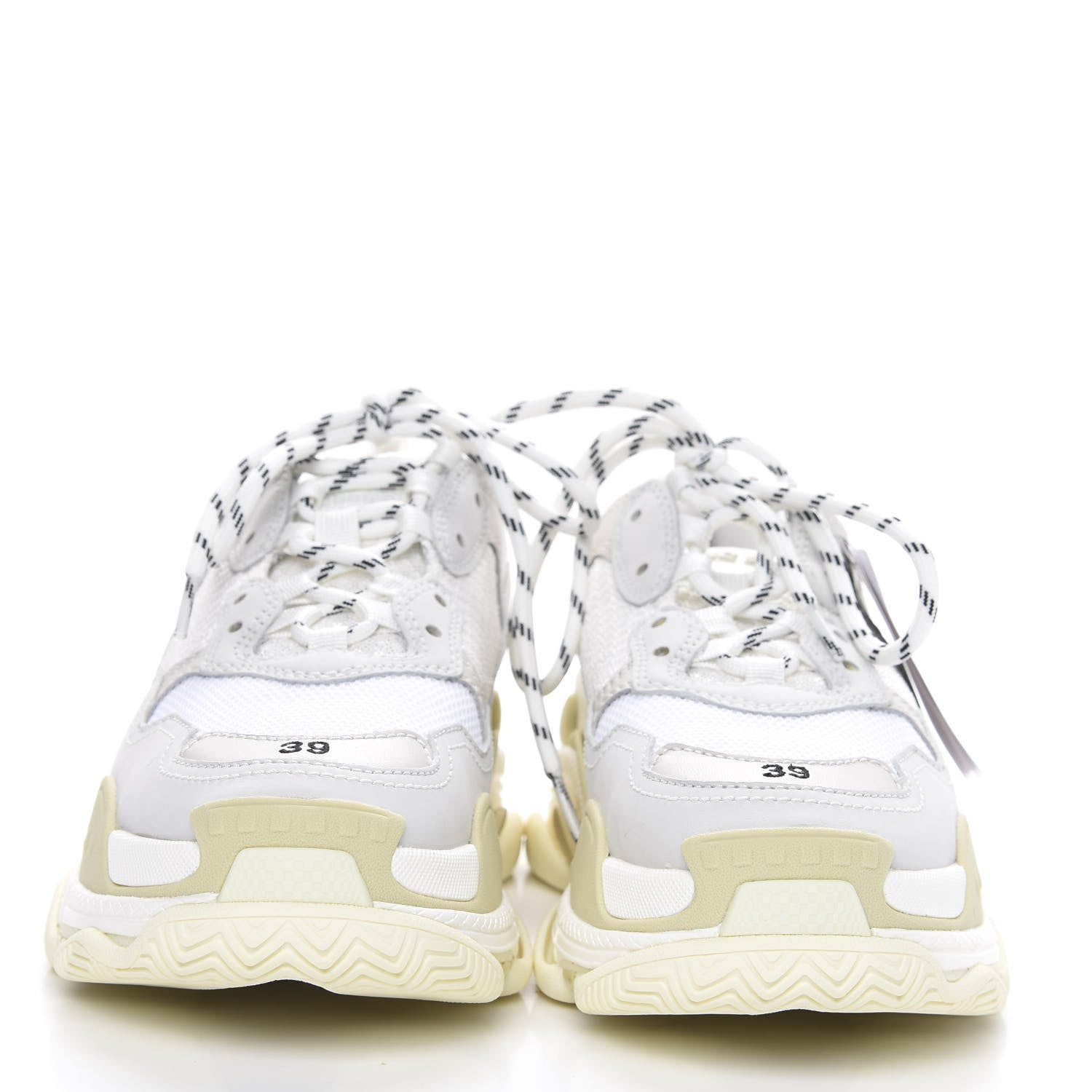 Balenciaga Fabric Mesh Womens Triple S Sneakers 39 White 2 of 8
