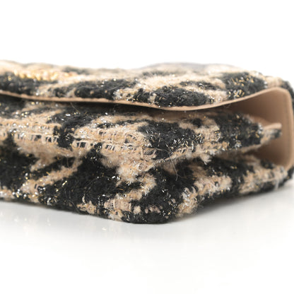 Chanel Wool Tweed Lambskin Quilted Chanel 19 Wallet On Chain WOC and Coin Purse Beige Black 13 of 14