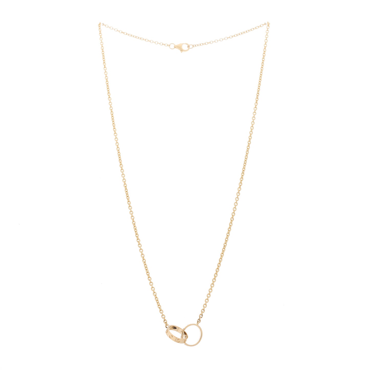 18K Yellow Gold Interlocking LOVE Necklace