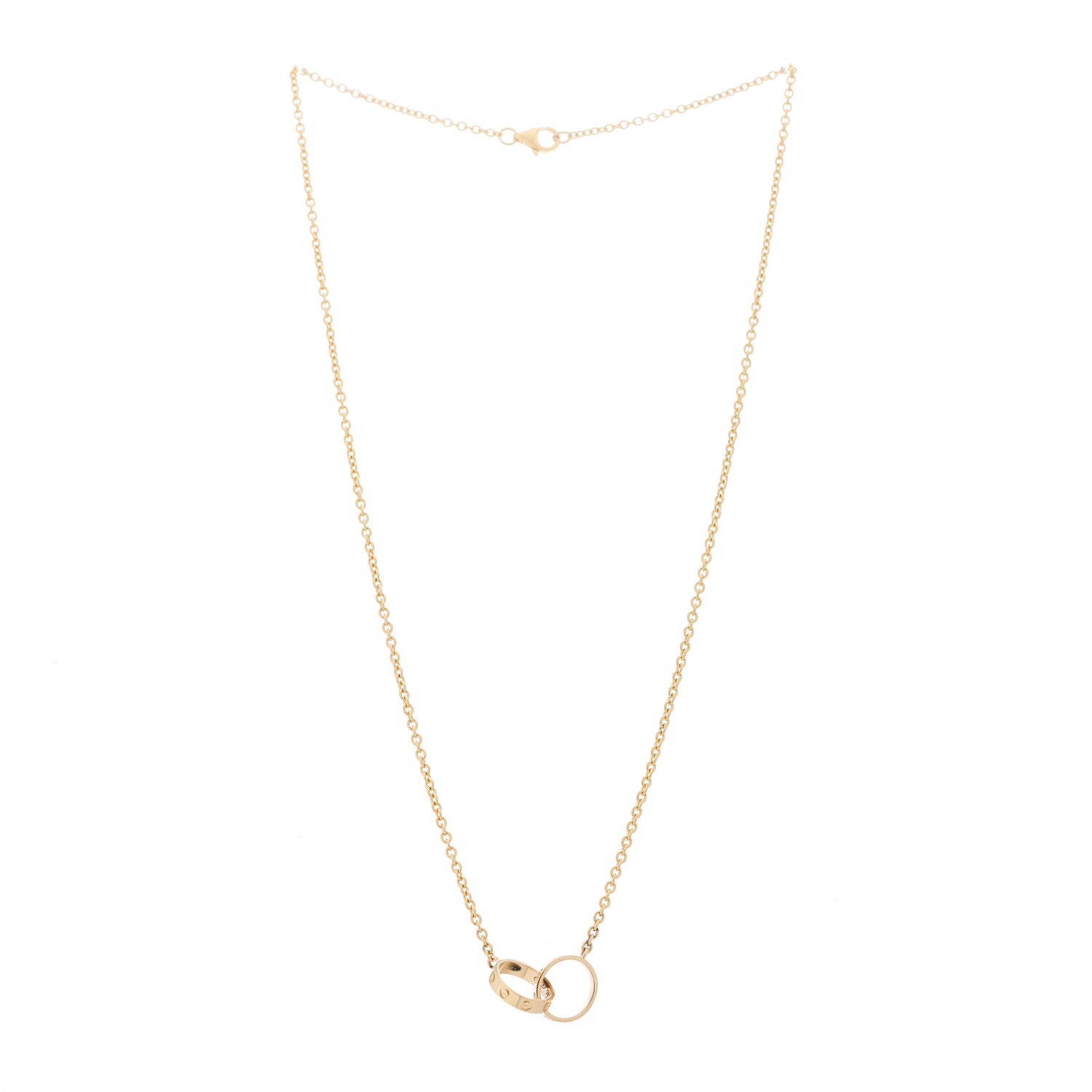 Cartier 18K Yellow Gold Interlocking LOVE Necklace 3 of 6