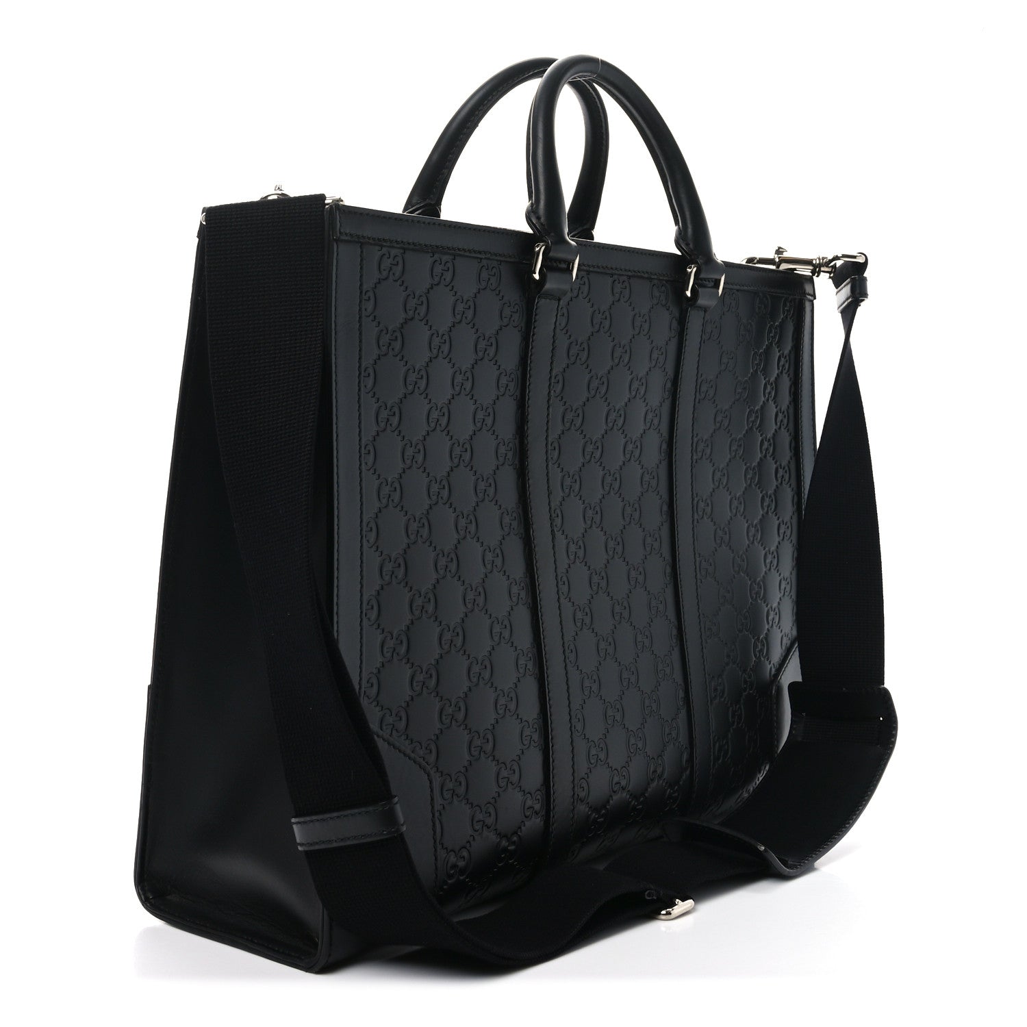 Gucci Guccissima Signature Briefcase Black 3 of 11