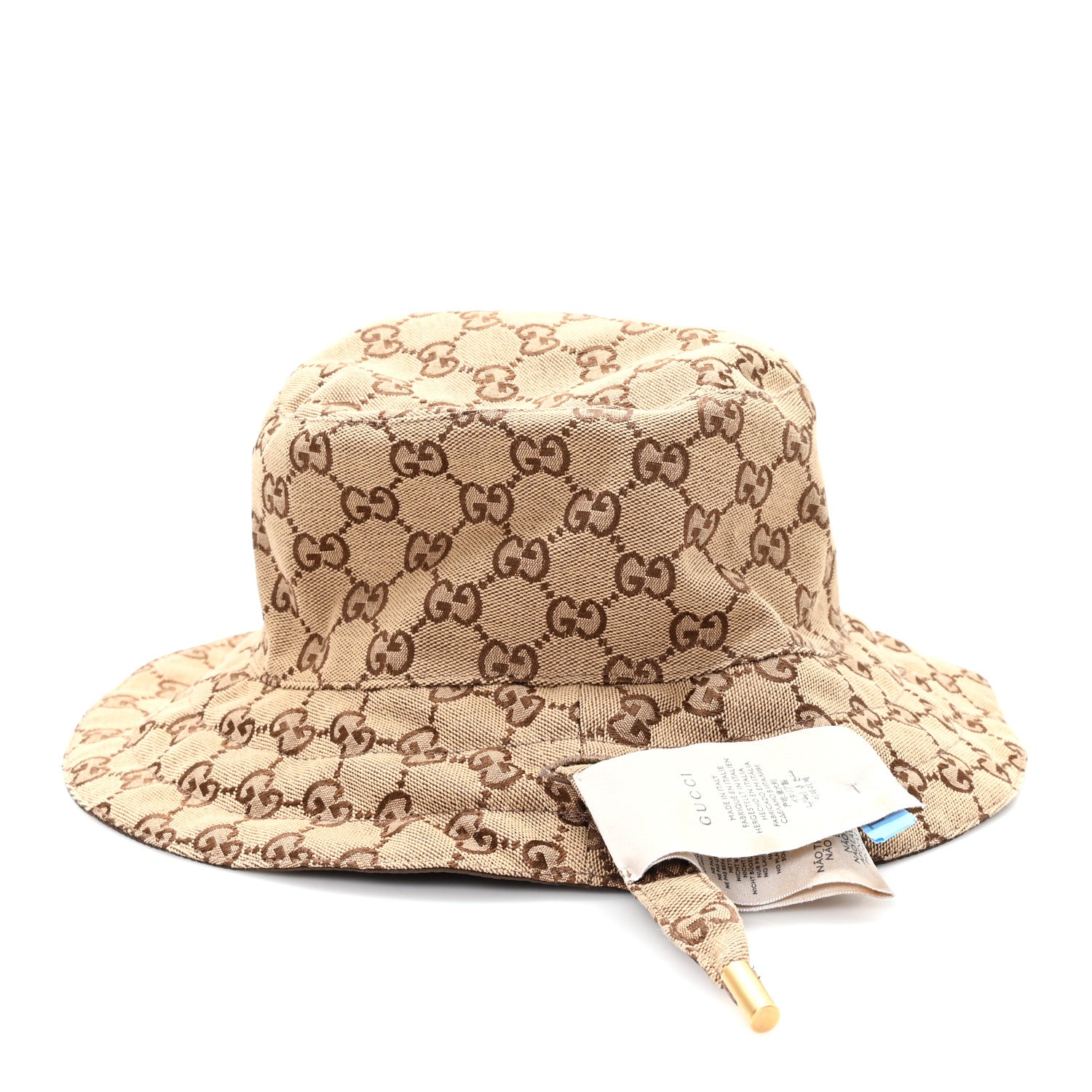 Gucci Canvas Monogram Reversible Bucket Hat XXL Brown 4 of 16