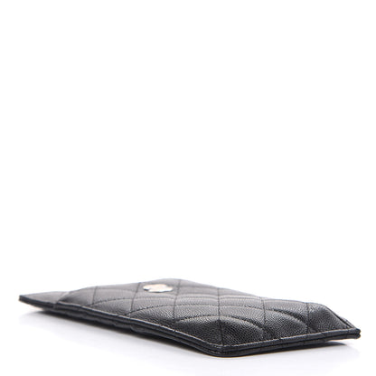 Chanel Caviar Quilted Classic Flat Wallet Pouch Black 4 of 8