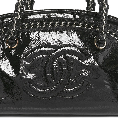 Chanel Patent Medium Luxe Ligne Bowler Black 8 of 11