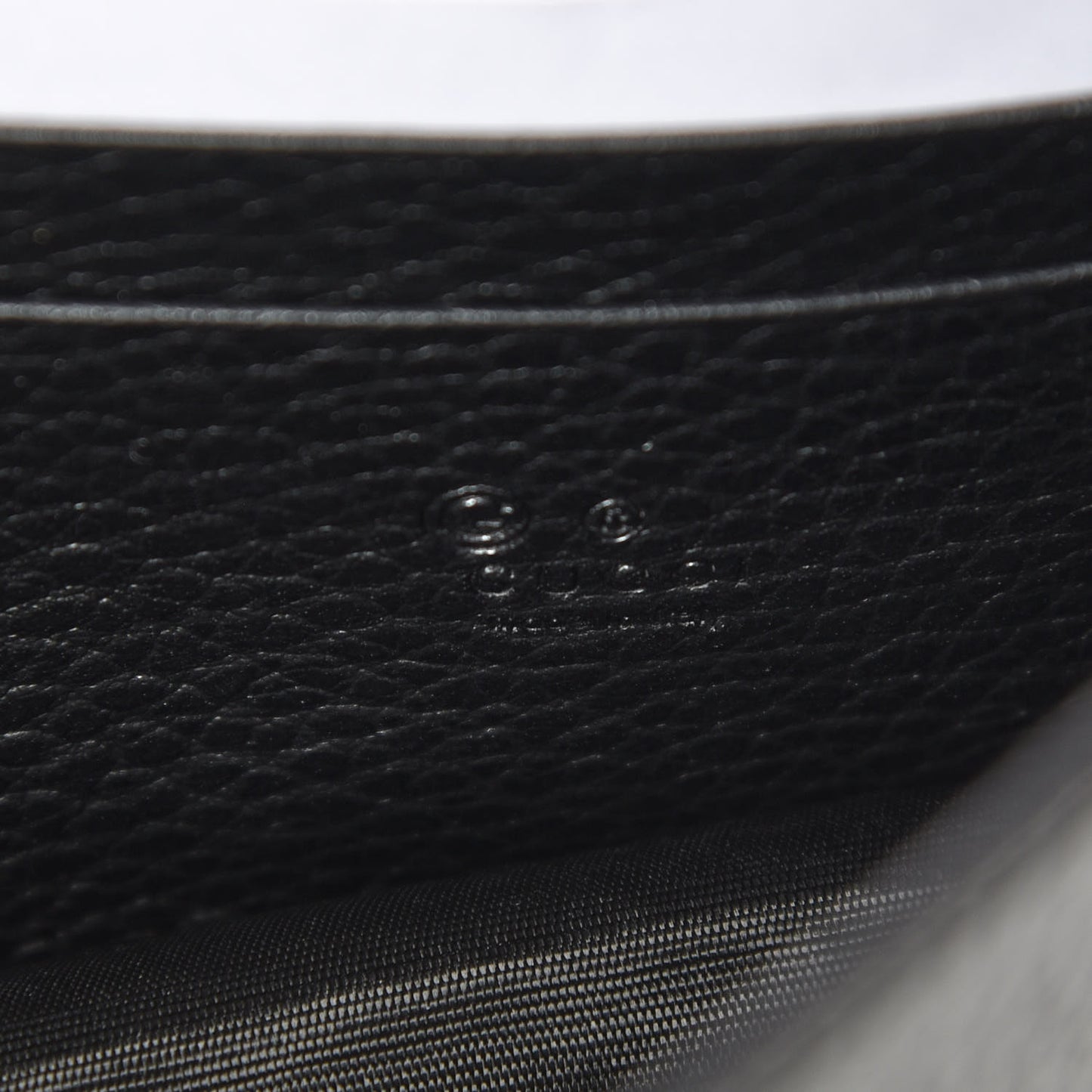 Dollar Calfskin Interlocking G Chain Wallet Black