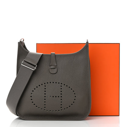 Hermes Taurillon Clemence Evelyne III PM Etain 11 of 11