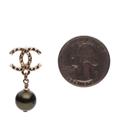 Chanel Bead CC Drop Earrings Gold 2 of 6