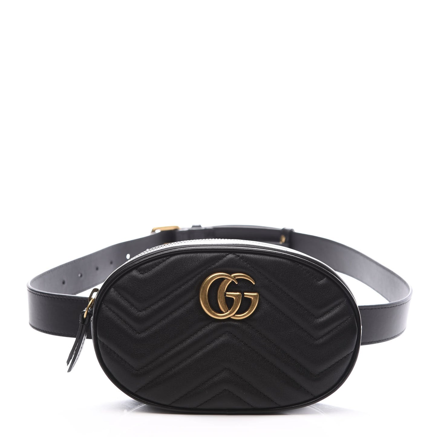 Calfskin Matelasse GG Marmont Belt Bag 85 34 Black