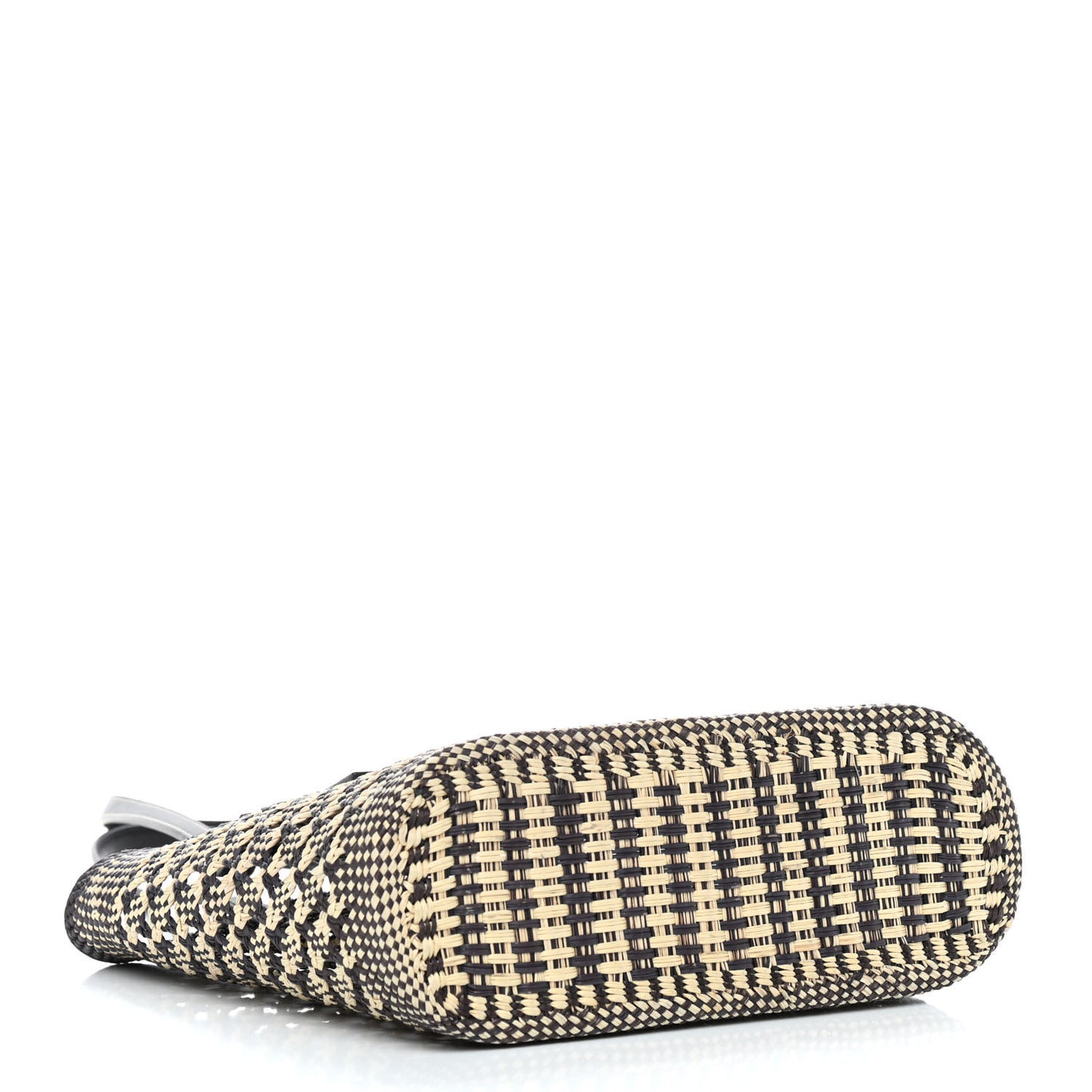 Raffia Paula's Ibiza Small Basket Tote Natural Black