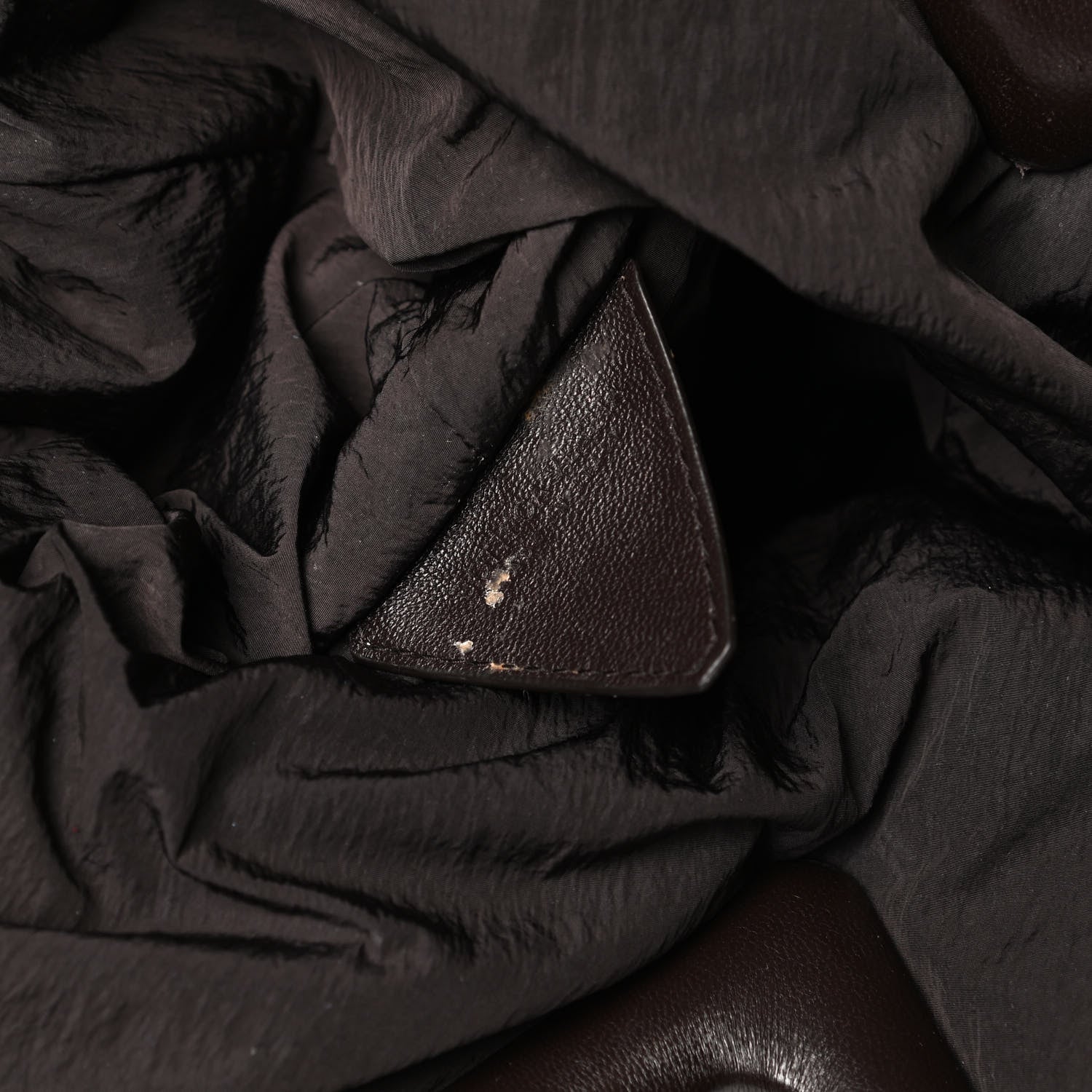 Bottega Veneta Lambskin Knit Small The Point Triangle Bag Black 7 of 12