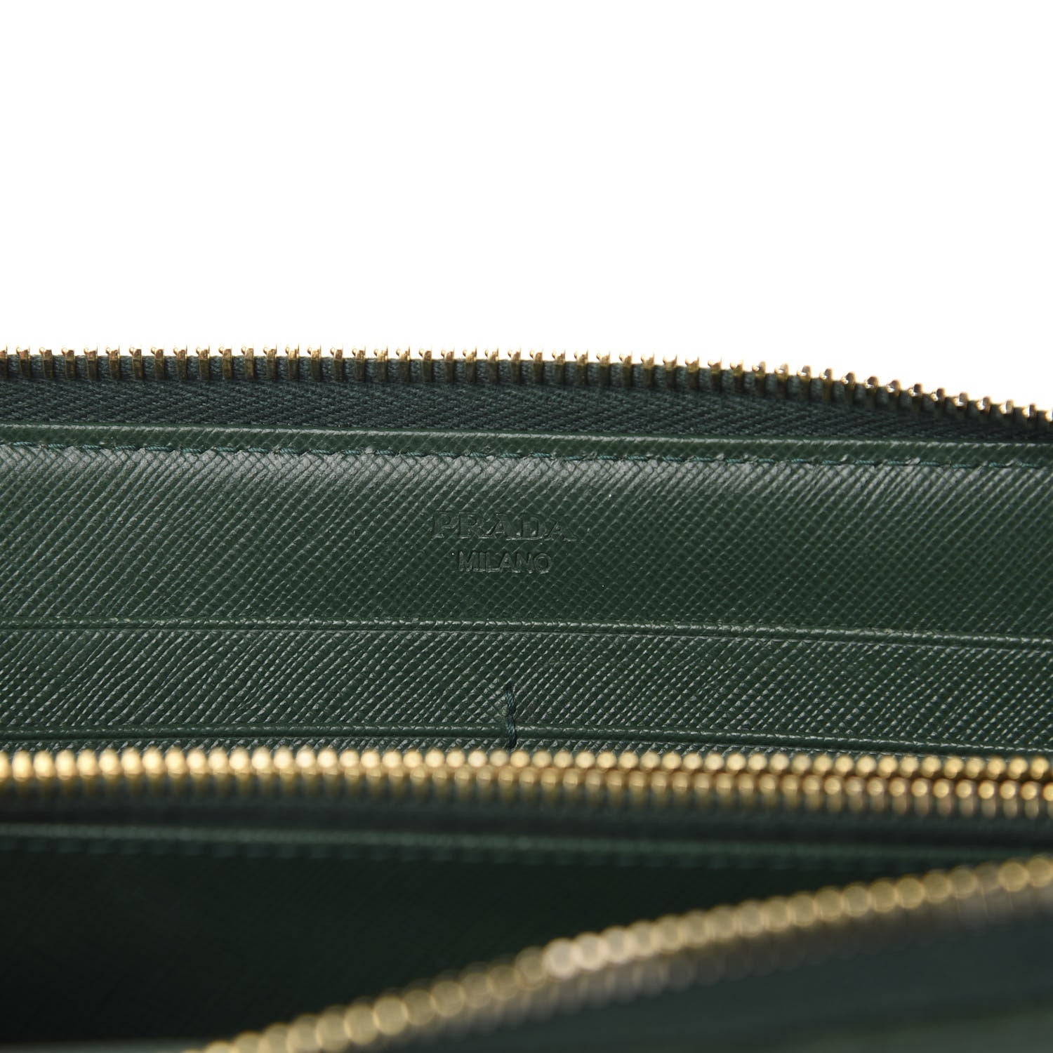 Prada Saffiano Metal Zip Around Wallet Biliardo 8 of 9