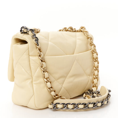 Chanel Lambskin Quilted Medium Chanel 19 Flap Yellow 3 of 11
