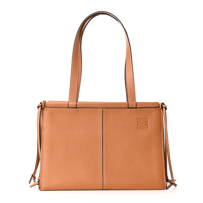 Loewe Grained Calfskin Small Cushion Tote Tan 1 of 9