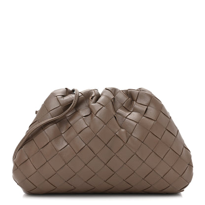 Bottega Veneta Nappa Intrecciato The Mini Pouch Taupe Grey 1 of 8