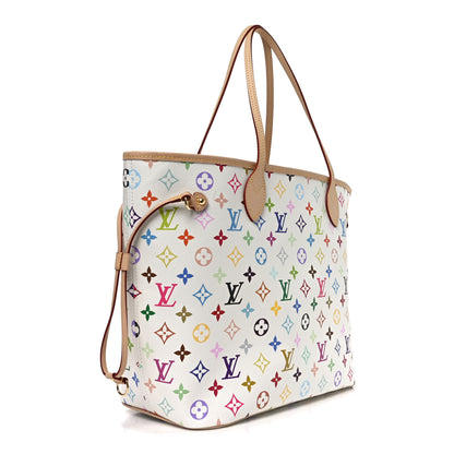 Louis Vuitton LV X TM Monogram Multicolor Neverfull MM White 3 of 9