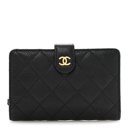 Chanel Caviar Quilted Zipped Pocket Wallet Black 1 of 12