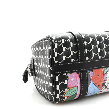 Moynat X KASING LUNG Calfskin Canvas M Labubu Boston Bag Black Multicolor 8 of 9