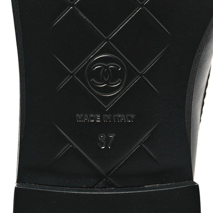 Chanel Lambskin Quilted CC Turnlock Loafers 37 Black 7 of 8