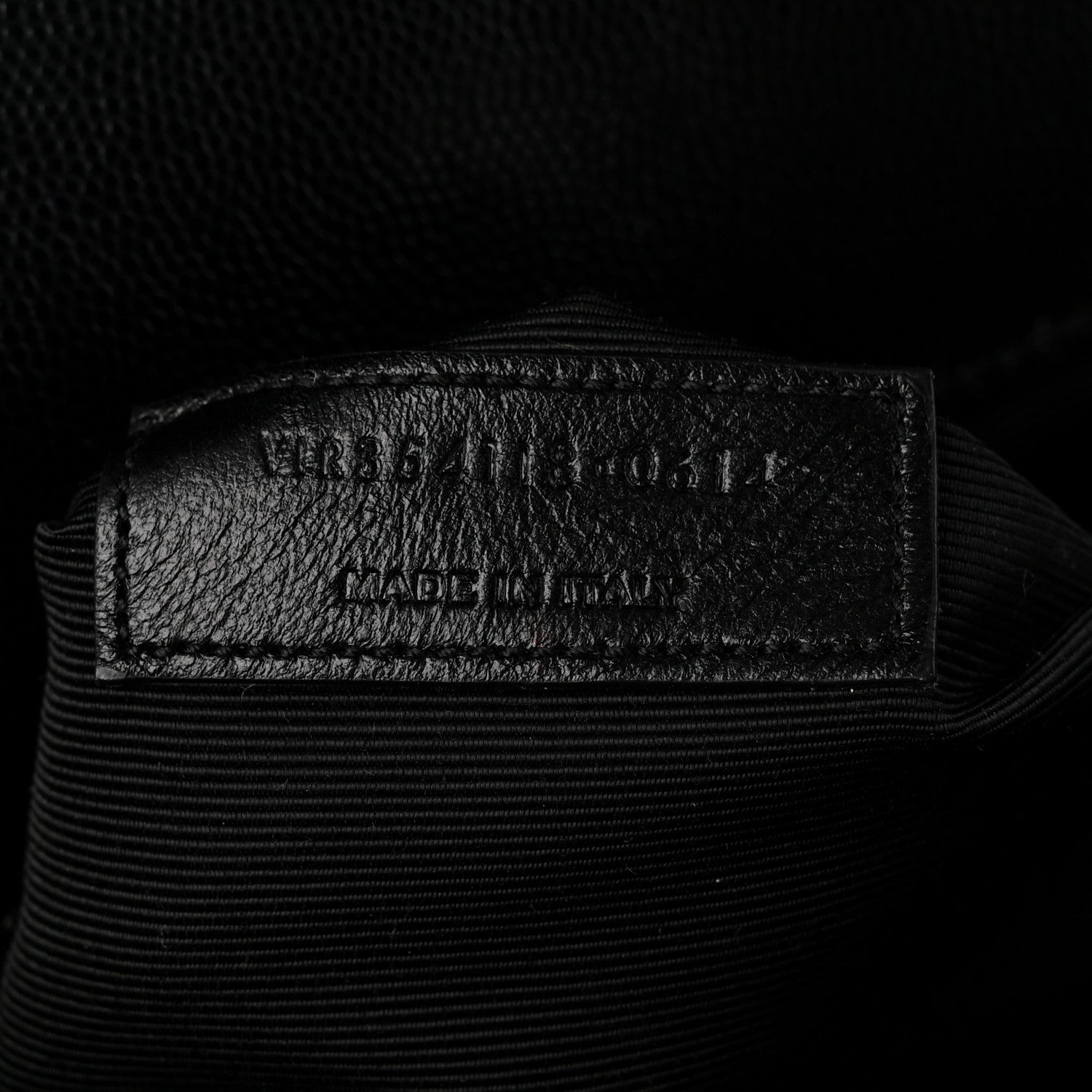Saint Laurent Grain De Poudre Matelasse Chevron Large Monogram Satchel Black 7 of 10