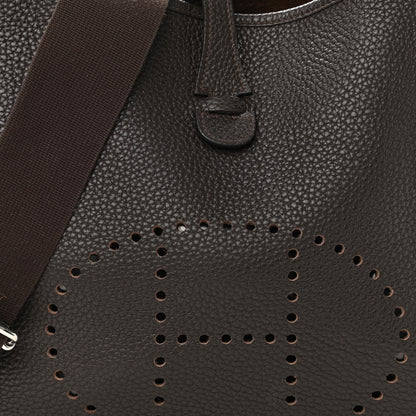 Hermes Taurillon Clemence Evelyne III PM Chocolate 7 of 11