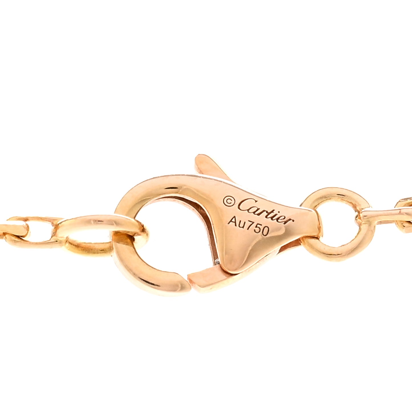 18K Pink Gold Diamond Interlocking LOVE Necklace